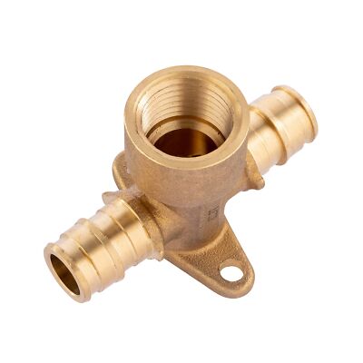 Pex Expansion Brass Fitting 1/2'' Pex X 1/2'' Female NPT Drop-ear Tee ASTM F1960