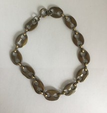 BRACELET METAL ALLIAGE/ MAILLES "GRAIN DE CAFE"/ ANNEES 1970