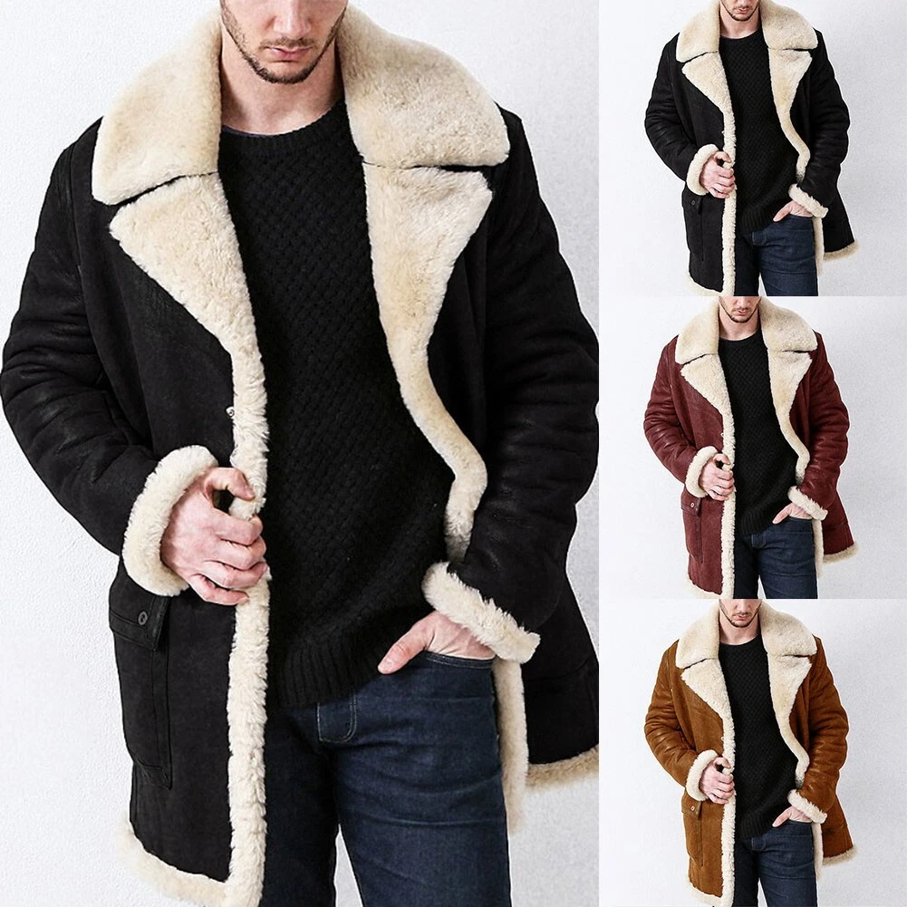 Fur lined winter store coat mens