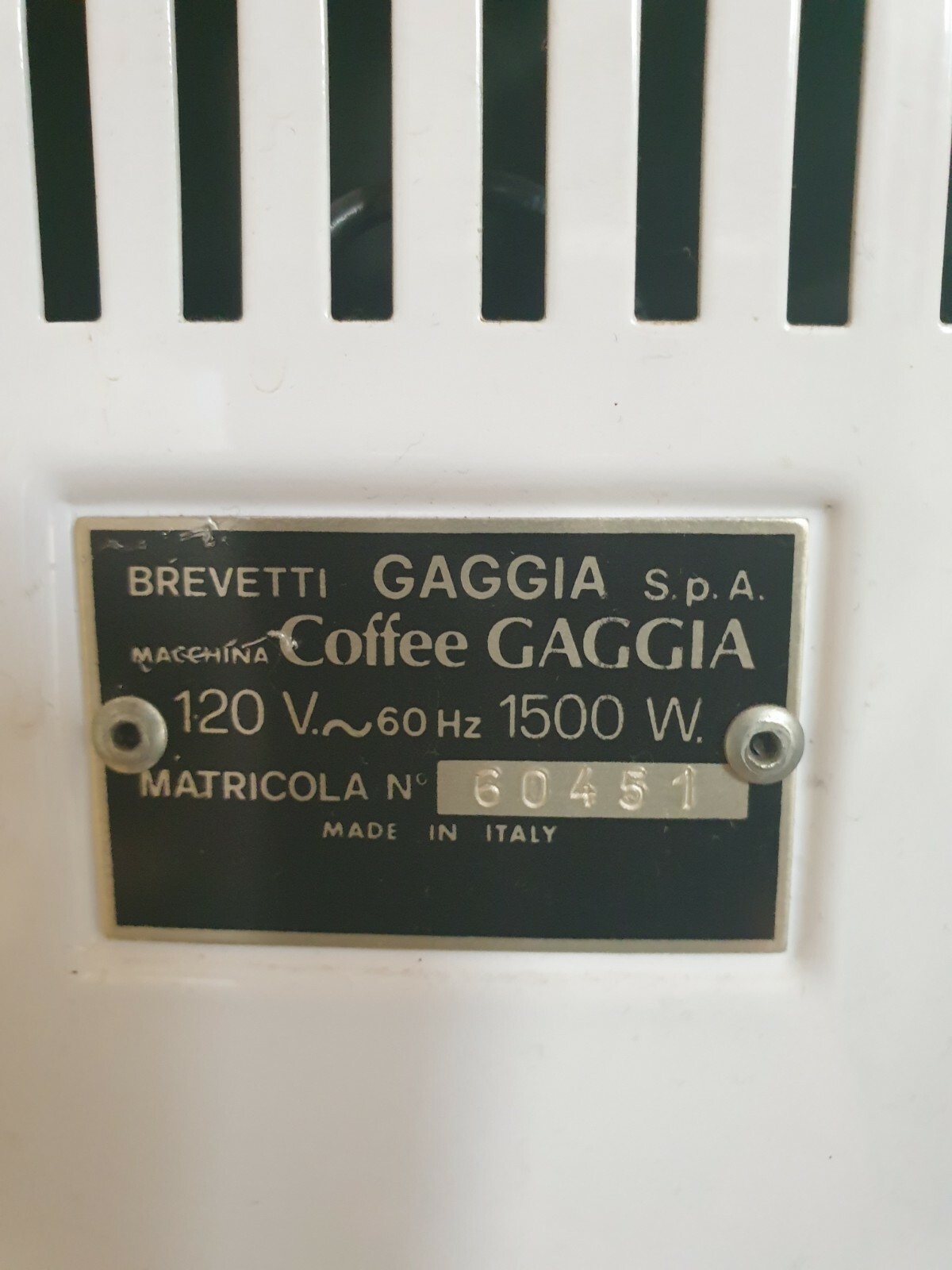 Coffee Gaggia Old White Coffee 1500W eBay