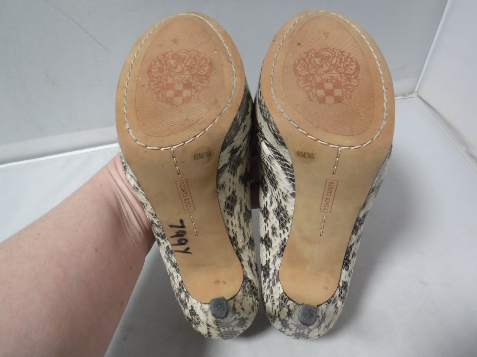 Vince Camuto Lorim Snake Print Python Platform Pu… - image 14