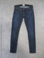 Hudson Jeans Womens 27 Blue Denim Skinny Low Rise Dark Wash Retro Outdoors 28x28