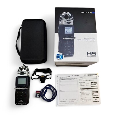 ZOOM H5 4-Track Portable DIgital Recorder Handheld Black 24Bit 96 kHz 280g NEW