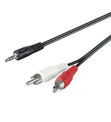 3m Audio Video Kabel 3,5 mm stereo Stecker auf 2 x Cinchstecker HiFi PC Laptop