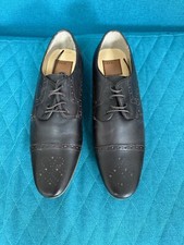 ASOS DESIGN Ipanema Brogue Shoes, Brown Leather with Natural Sole, UK 11