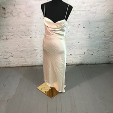 Alice + Olivia Dress Womens 6 Kiyoko Champagne Sweetheart Cowl Neck  $ 495 afdgd