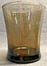 Anchor Hocking Linden Mocha Brown 12 oz Flat Tumbler Old Fashion 4" EUC Set of 4