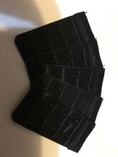Black 4 row 2 Hook Bra Extender, Lot of 5. A128