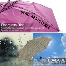 KUD 42 inch Arc Compact Lightweight Auto or Manual open umbrella