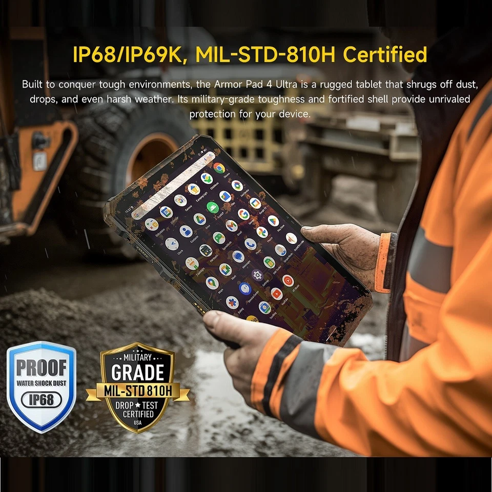 Ulefone Armor Pad 4 Ultra 5G Wärmebildkamera Robust Tablet 16G+256GB 11800mAh - Bild 4 von 4