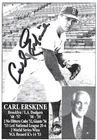 Carl Erskine autographed baseball card Brooklyn Dodgers Pitcher RARE COA LOOK!