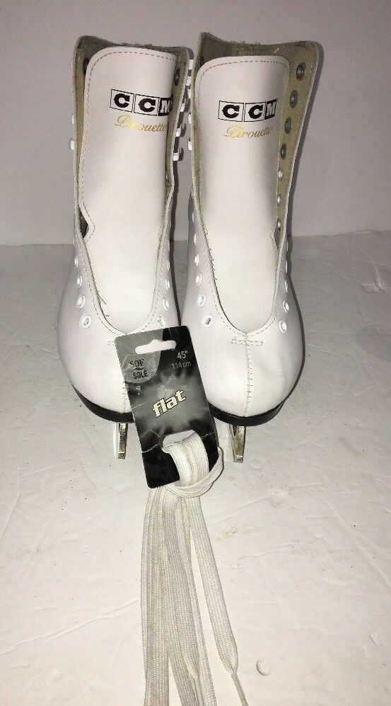 CCM Pirouette SP Women's White Figure Skates Size 4 Jamie Sale & David