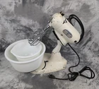 Vintage Hamilton Beach Mixer Model E 2 Original Milk Glass Bowls Working Video