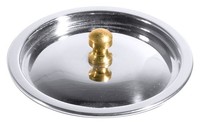 Contacto Deckel 8,5 Cm Edelstahl Mit Messinggriff