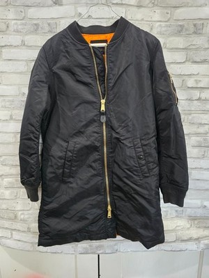 Alpha Industries MA 1 Black Orange Military Flight Jacket Bomber Mens M
