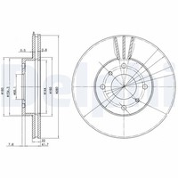2X Bremsscheibe Delphi BG3596 FüR Almera Nissan Primera P11 Traveller WP11 2 N16