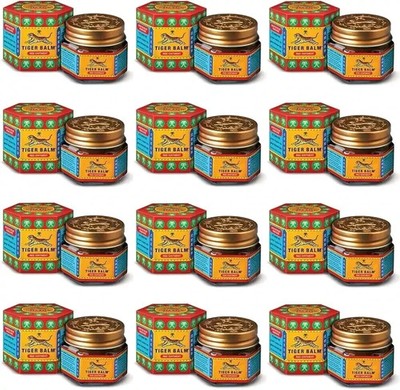 12x Tiger Balm (Red) Super Strength Pain Relief Ointment 21ml. Each Exp 2029