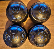 Henselite Classic TRL Lawn Bowls Size 3 Heavy Black, WB STAMP 32