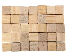 Cubes - Wood Craft Cubes - Crafters Square - 36 pc Sz 0.625" 15mm