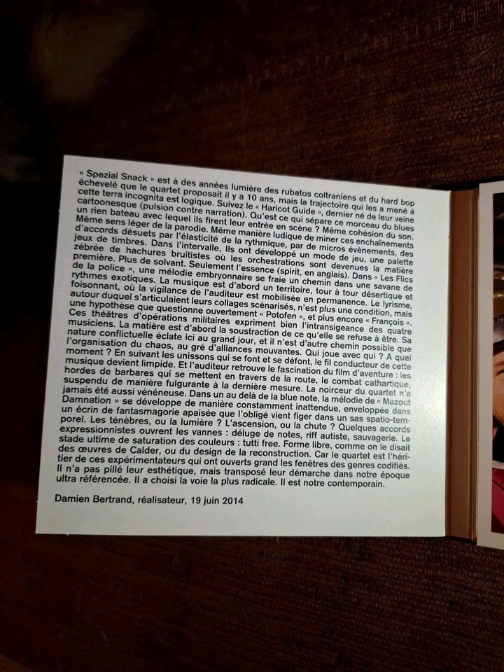 Emile Parisien Quartet- Spezial Snack [2014 CD] French Jazz Quartet  - Image 4 of 4