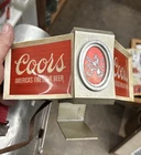 1970s Coors Banquet Beer Display Light Table Bar Top Sign 8"x4" Vintage Works!