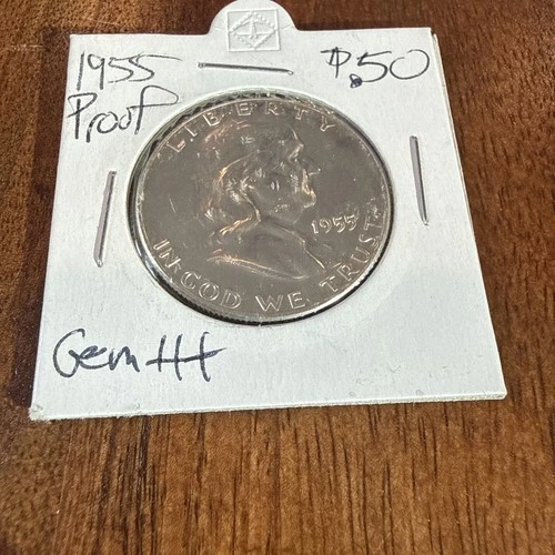 1955 Franklin Half Dollar GEM PROOF, Superb Gem PR++