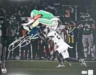 Saquon Barkley Signed Philadelphia Eagles Reverse Hurdle 16x20 Photo Beckett S