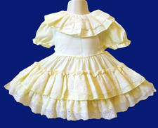 VTG BABY GIRL YELLOW RUFFLE PARTY DRESS