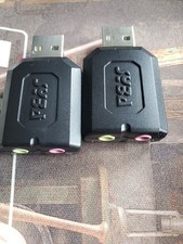 2 External USB Stereo Sound Adapter for Extra Audio Source SYBA With Wires