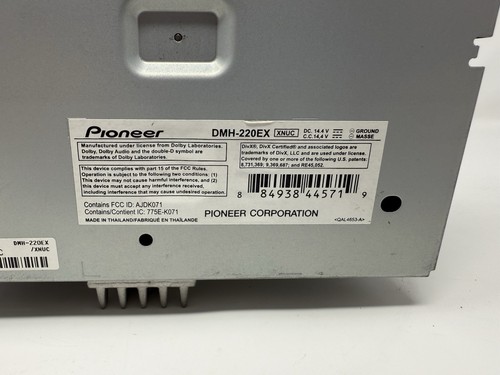 Pioneer DMH-220EX Receiver - AS IS - Untested - Good Appearance - Picture 9 of 9