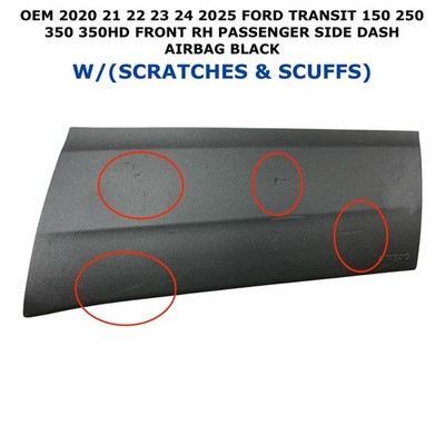 2020 21 22 23 24 2025 Ford Transit 150 250 350 right side dash airbag BLACK