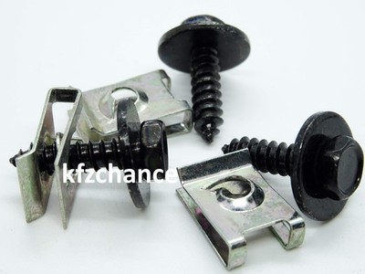10x Blechmutter 10x Schrauben Unterlegscheiben Clips für Audi Bmw Skoda Ford VW