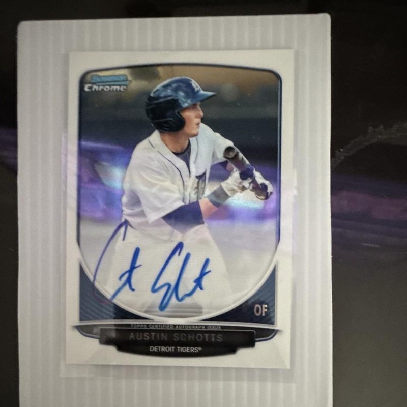 Topps 2013 Bowman Chrome Austin Schotts Rookie Autograph BCA-AS Tigers