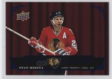2025-26 Chicago Blackhawks Centennial Windy City Blue 12/65 Stan Mikita HOF 2hb
