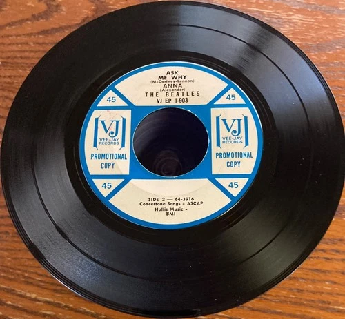 The Beatles Anna / Misery Vee-Jay VJ EP 1-903 1964 orig 45 rpm 7” promo dj WLP