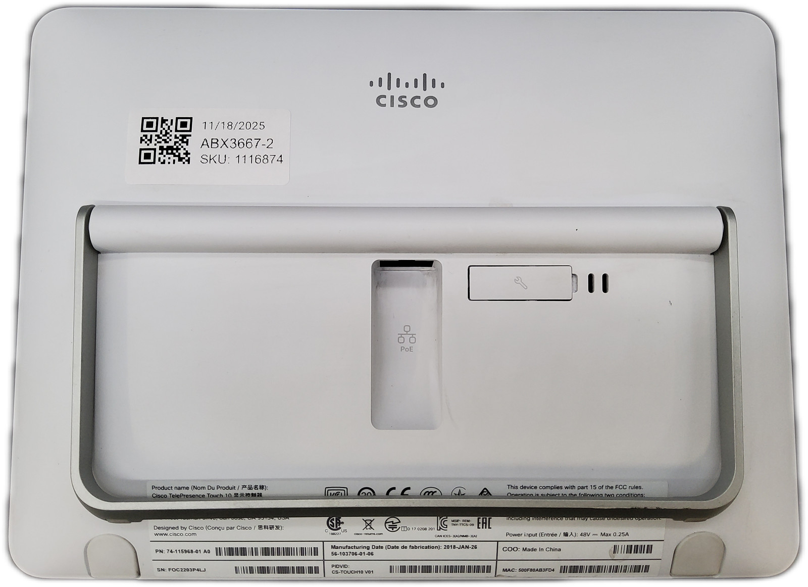 Cisco TelePresence Touch 10 TTC5-09 Video Conf Panel