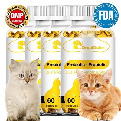 Cat probiotic capsules help improve digestion enhance immunity alleviate stress