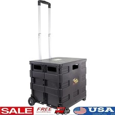 Collapsible Handcart Telescopic Handle Rolling Utility Cart Heavy Duty Tote New