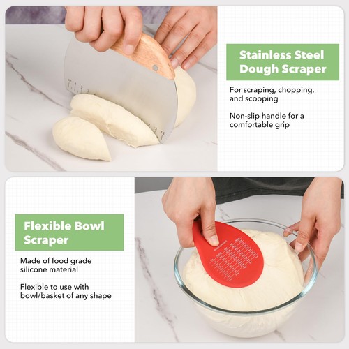 Ultimate Round Banneton Bread Baking Set - Perfect Brotform Proofing Basket - Picture 6 of 9