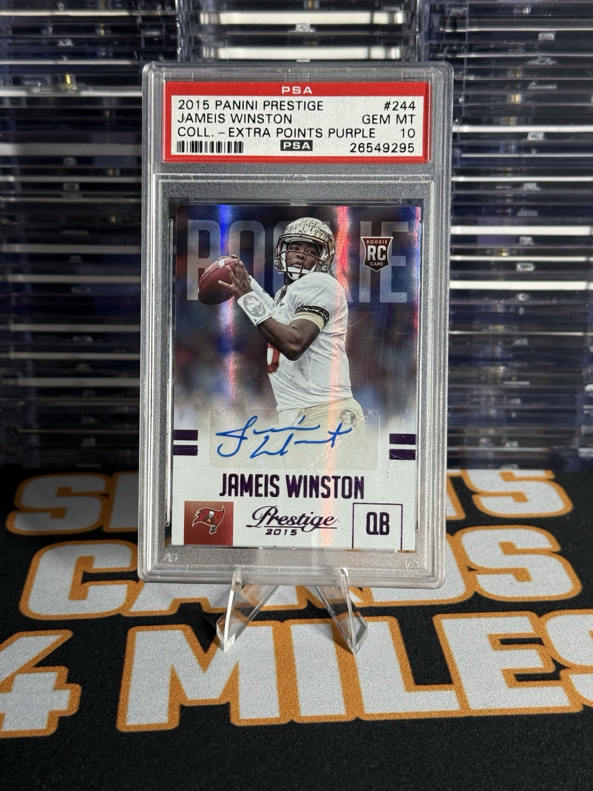 2015 Panini Prestige - Rookie Jameis Winston Rookie Auto #244 /100 PSA 10