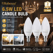 3 Pcs E14 LED Candle Bulbs 6.5W Eq 50W 3000k 6500k Energy Saving Chandelier Lamp