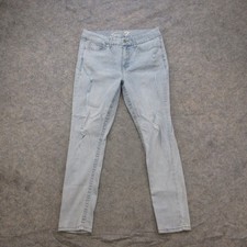 Seven7 Jeans Women's 14 Light Wash Distressed High Rise Skinny Stretch