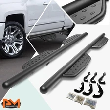For 07-19 Silverado/Sierra Extended Cab 3"Side Step Nerf Bar Running Board Black