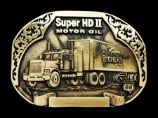 ND27163 *NOS* VINTAGE 1988 **PHILLIPS 66 MOTOR OIL** SOLID BRASS BELT BUCKLE