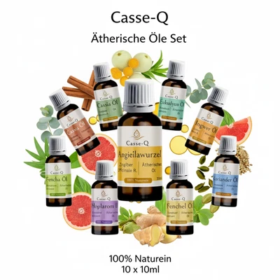 Ätherische Öle Starter-Set zum selbst zusammenstellen - 100 % naturrein Casse-Q