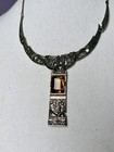 Vintage Miracle Brand Ethnic Bib Statement Necklace Geometric Celtic — photo 7