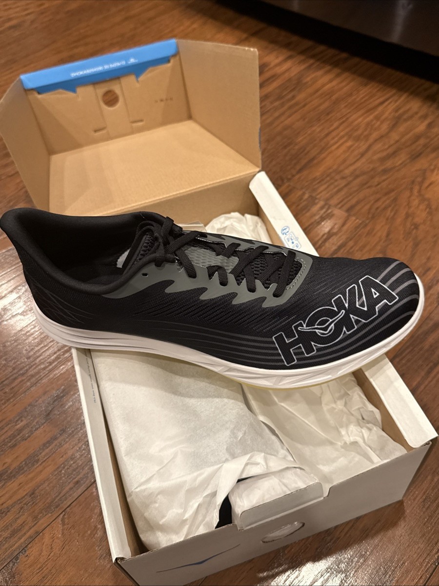 HOKA Crescendo 2 MD Track & Field Spikes Mens 14 Black White  display picture 1