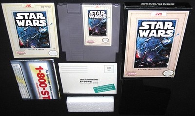 Star Wars (Nintendo NES, 1991) Complete in Box CIB w/ Catalog, Reg Card, VG