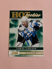Tomas Vincour 2011-12 Panini Score Hot Rookies RC IP Auto Autograph 