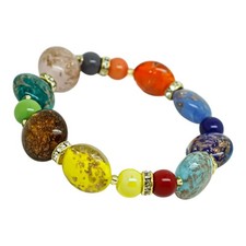 Murano Glas Armband Multi Gold Handarbeit Armband Venedig Italien